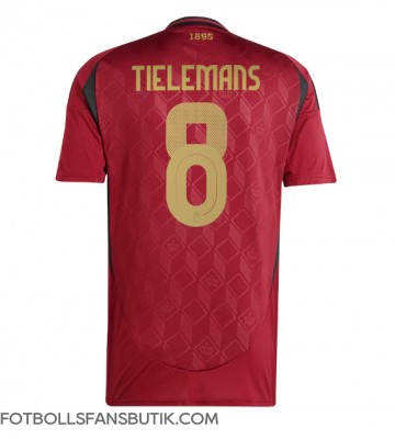 Belgien Youri Tielemans #8 Replika Hemmatröja EM 2024 Kortärmad